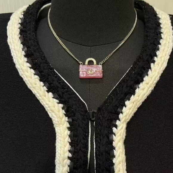 Authentic Chanel Pink Bag Pendant Necklace - Picture 3 of 7